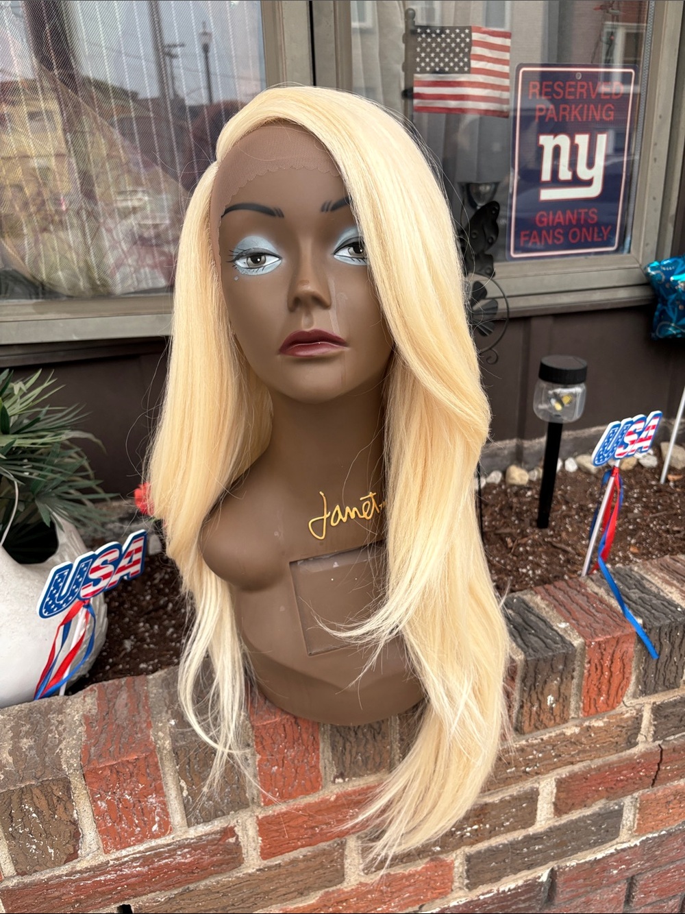 Blonde Long Straight Women's Lace Front Wig -